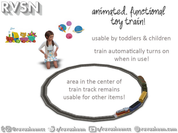 Right On Track Toy Train by RAVASHEEN from The Sims Resource