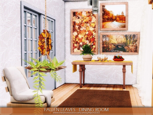 Fallen Leaves Dining Room by MychQQQ from TSR