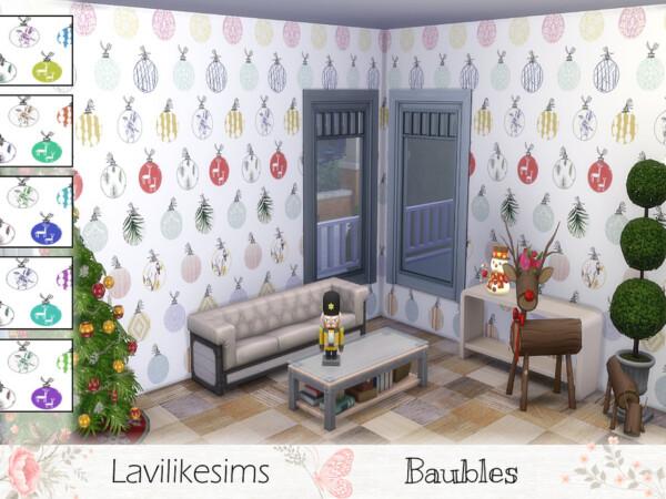Baubles Walls by lavilikesims from TSR