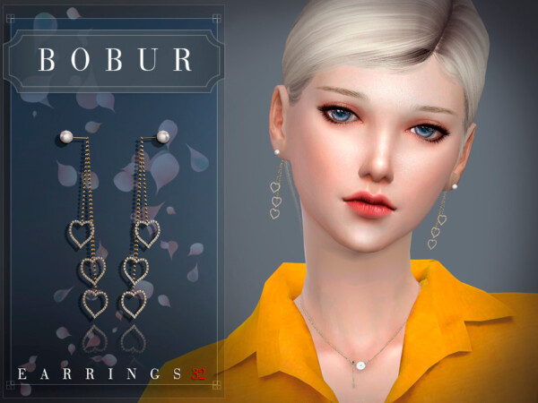 Earrings 32 by Bobur from TSR