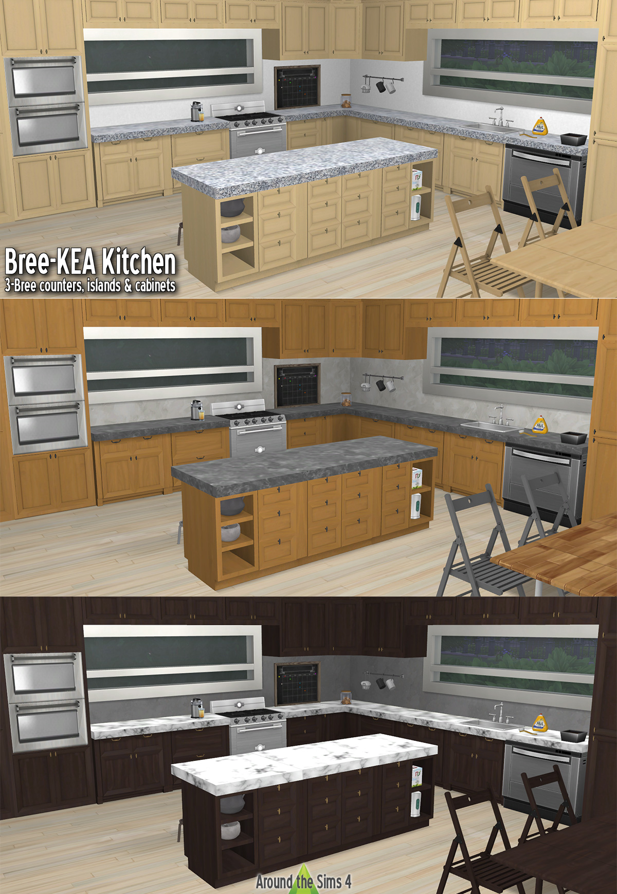 BreeKEA Counter and Island from Around The Sims 4 • Sims 4 Downloads
