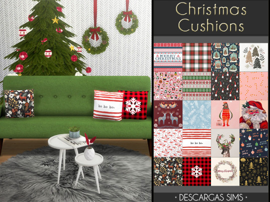 Christmas Cushions from Descargas Sims