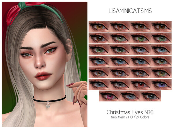 Christmas Eyes N36 by Lisaminicatsims from TSR