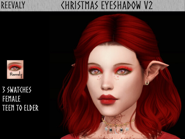 Christmas Eyeshadow V2 by Reevaly from TSR