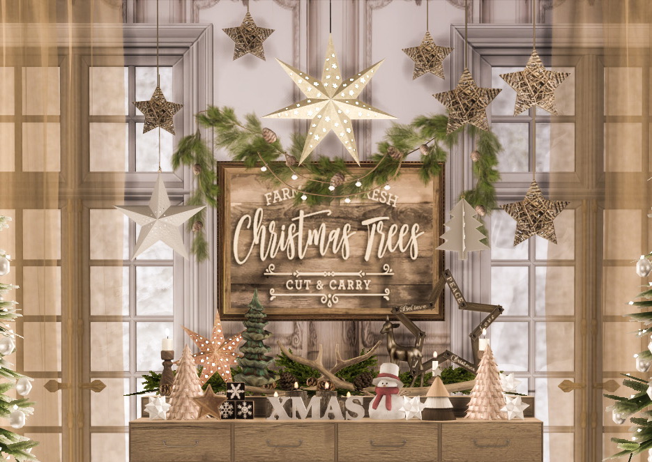 Christmas Wall Art from Ruby`s Home Design • Sims 4 Downloads