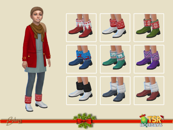 Christmas boots for child by  Birba32 from TSR