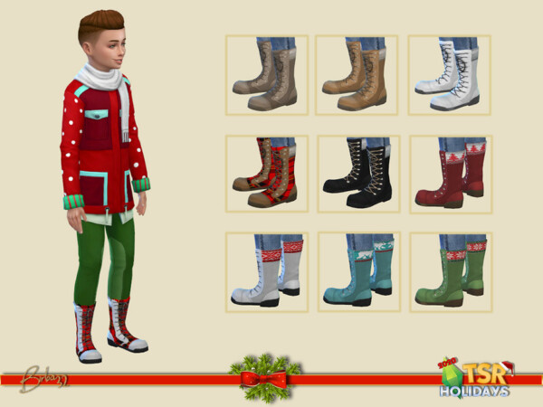 Christmas boots  child by Birba32 from TSR