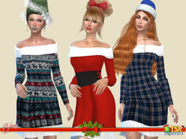 Christmas pattern dress by Birba32 from TSR
