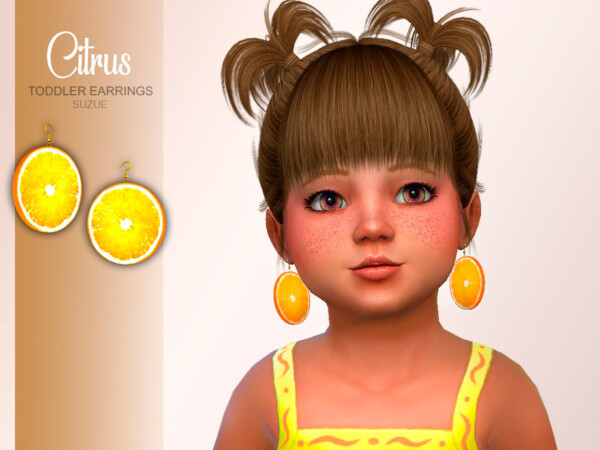 Citrus Toddler Earrings by Suzue from TSR
