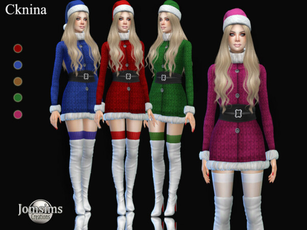 Cknina christmas dress by jomsims from TSR