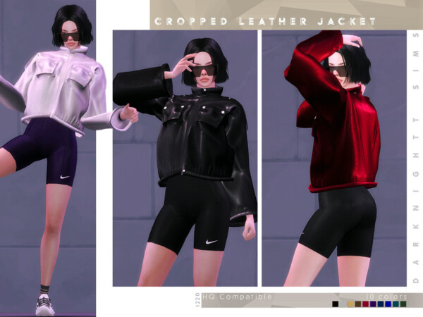 Cropped Leather Jacket by DarkNighTt from TSR