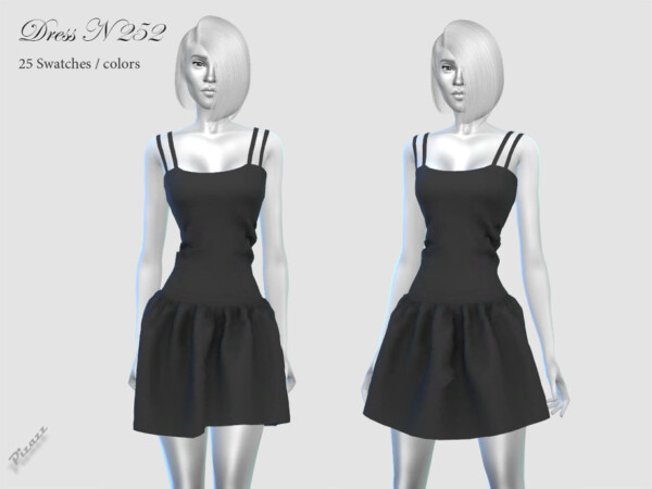 Dress N 252 by pizazz from TSR • Sims 4 Downloads