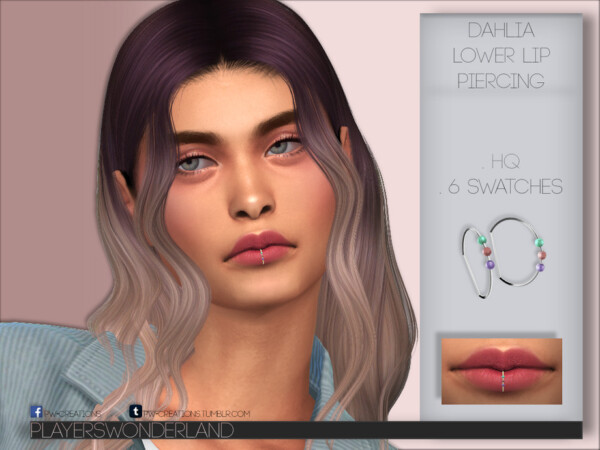 Dahlia Lower Lip Piercing by PlayersWonderland from TSR