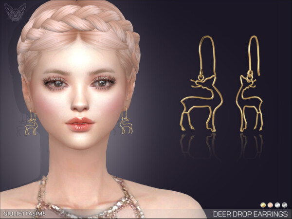 Deer Drop Earrings by feyona from TSR