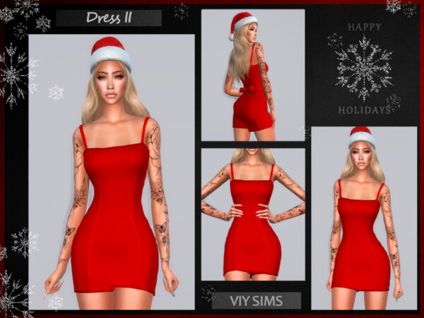 Dress II Christmas   VI by Viy Sims from TSR