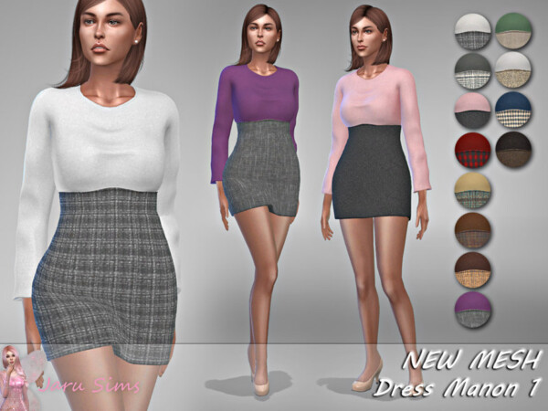 Dress Manon 1 by Jaru Sims from TSR