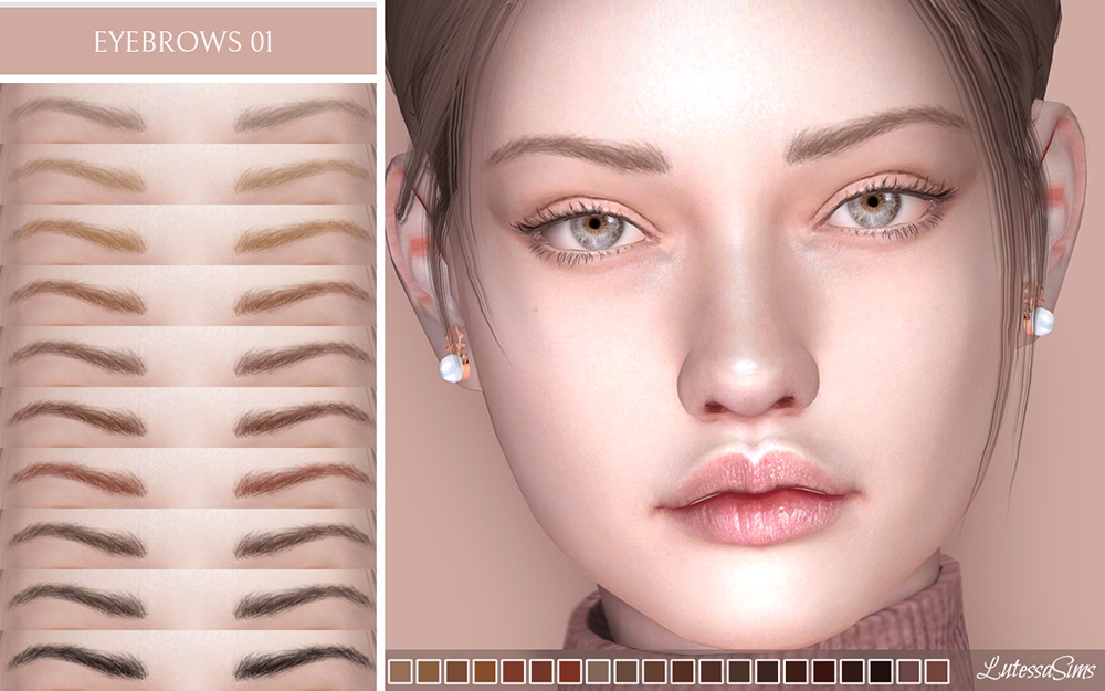 Eyebrows 01 from Lutessa • Sims 4 Downloads