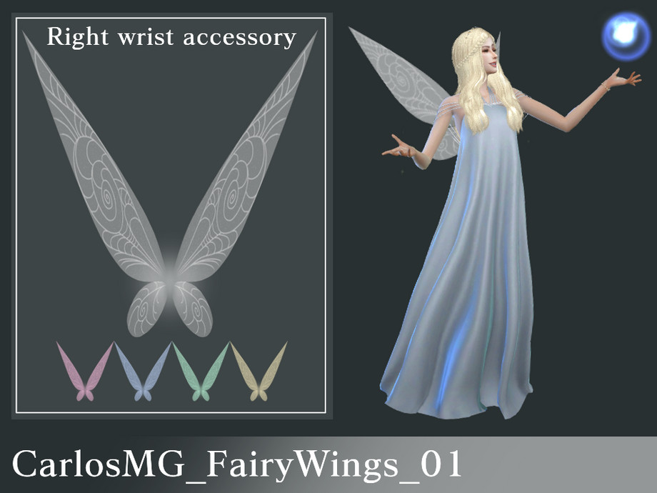 Fairy Wings 01 by CarlosMG from TSR * Sims 4 Downloads.