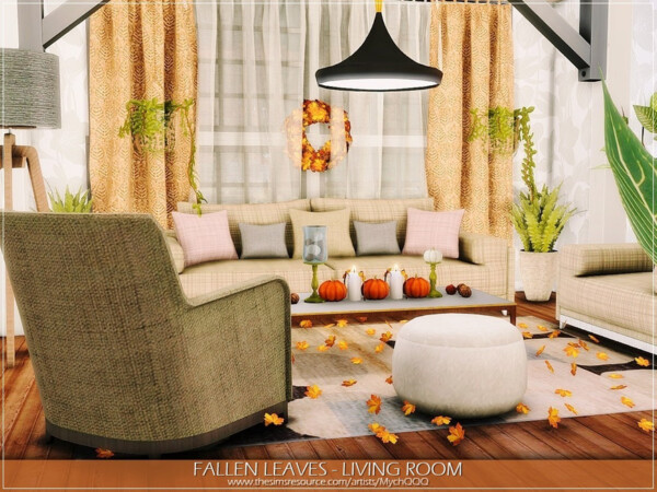 Fallen Leaves  Living Room by MychQQQ from TSR
