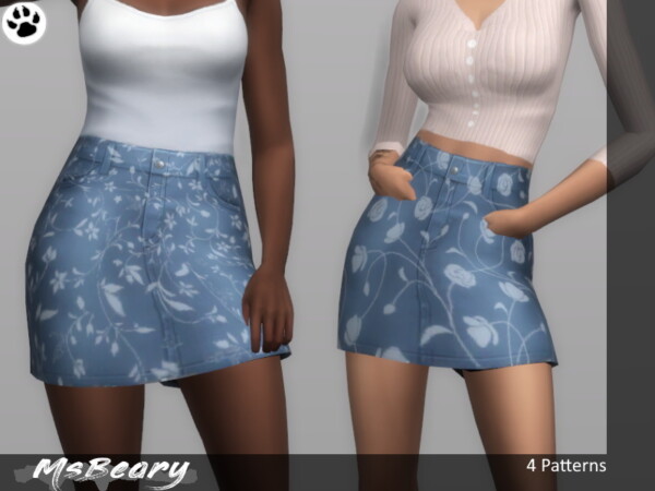 Floral Skirt Recolored by MsBeary from TSR