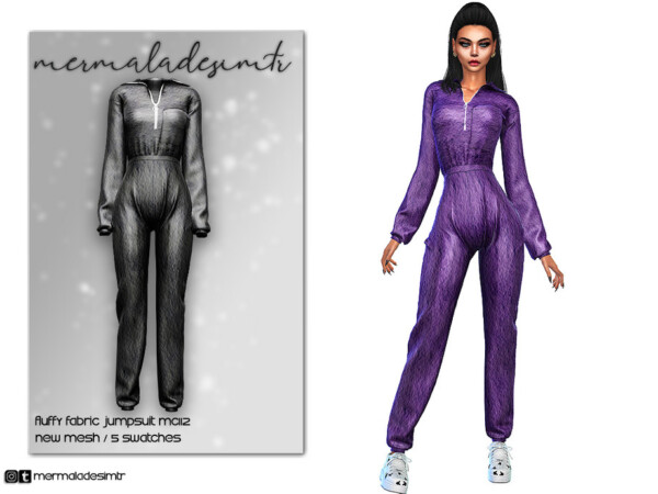 Fluffy Fabric Jumpsuit  by mermaladesimtr from TSR