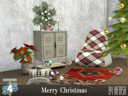 Furniture and decor Merry Christmas from Aifirsa Sims