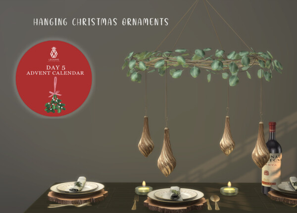 Hanging Christmas Ornaments from Leo 4 Sims