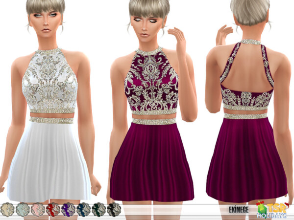 High Neck Two Piece Dress by ekinege from TSR
