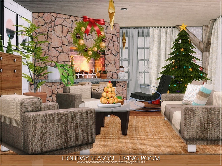 Holiday Season Living Room by MychQQQ from TSR
