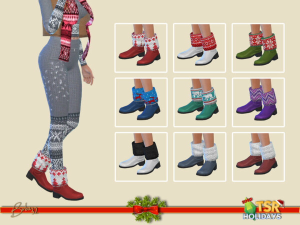 Holiday Wonderland   Christmas boots by Birba32 from TSR