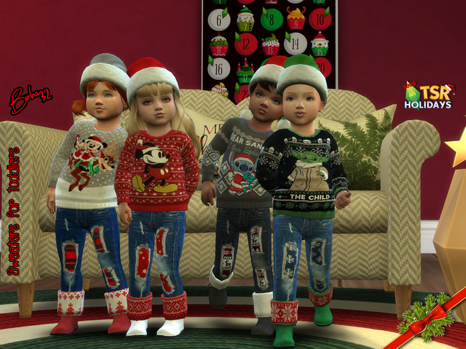 Holiday Wonderland Christmas Sweater By Birba32 From Tsr Sims 4