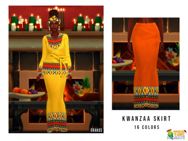 Holiday Wonderland   Kwanzaa Skirt by OranosTR from TSR