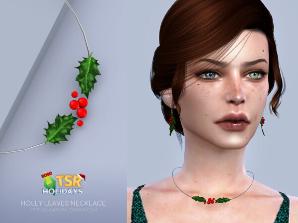 Holly Leaves necklace by sugar owl from TSR