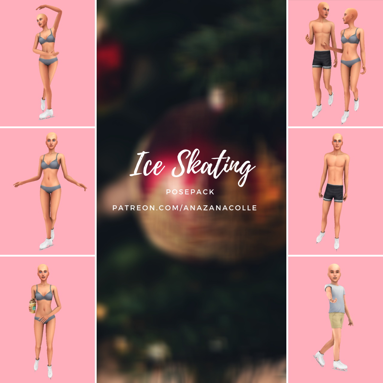 skating ice poses ana sims sims4downloads