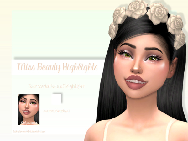 Miss Beauty Highlights by LadySimmer94 from TSR