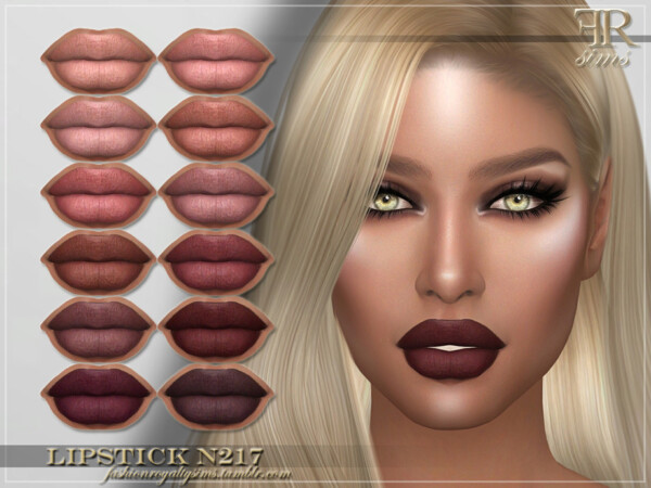 Lipstick N217 by FashionRoyaltySims from TSR