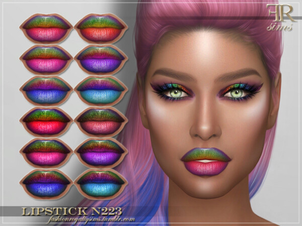 Lipstick N223 by FashionRoyaltySims from TSR