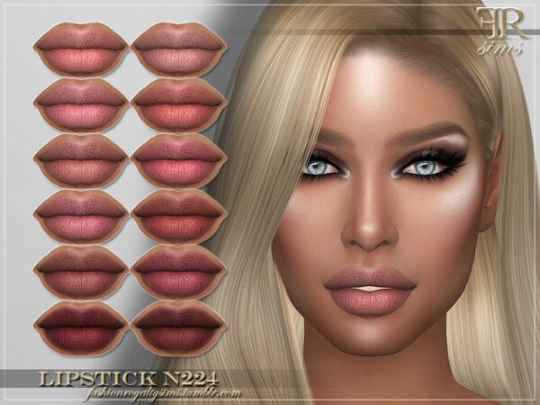 Lipstick N224 by FashionRoyaltySims from TSR