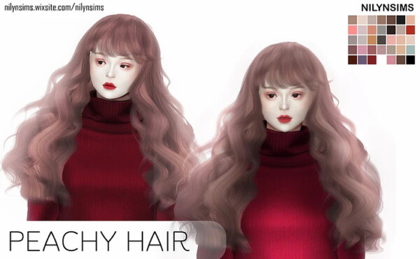 Peachy Hair from Nilyn Sims 4