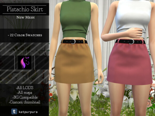Pistachio Skirt by KaTPurpura from TSR