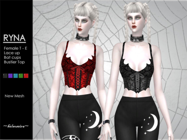 Ryna Gothic Bat Top by Helsoseira from TSR