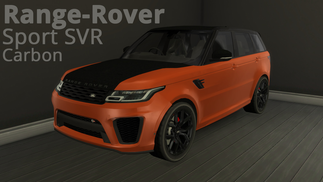 Range Rover Sport SVR Carbon from Lory Sims • Sims 4 Downloads