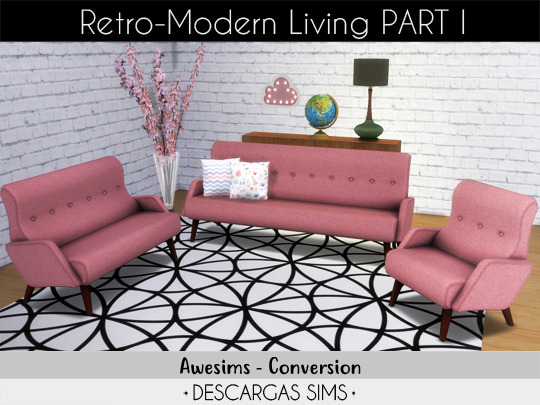 Retro Modern Living from Descargas Sims