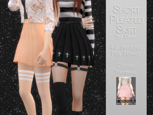 Short Pleated Skirt by Dissia from TSR