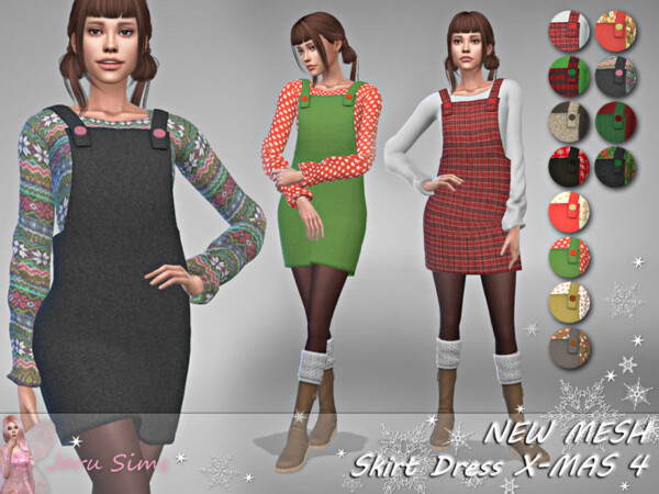 Skirt Dress X MAS 4 by Jaru Sims from TSR
