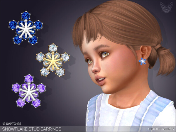 Snowflake Stud Earrings 1 by feyona from TSR