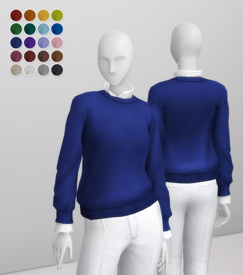 Solid Wool Crewneck Sweater from Rusty Nail