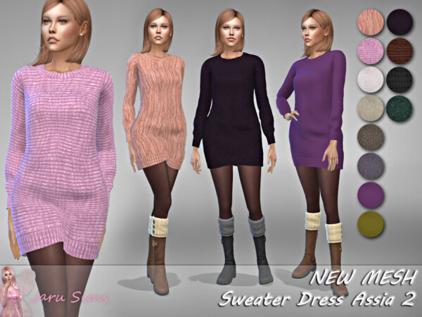 Sweater Dress Assia 2 by Jaru Sims from TSR