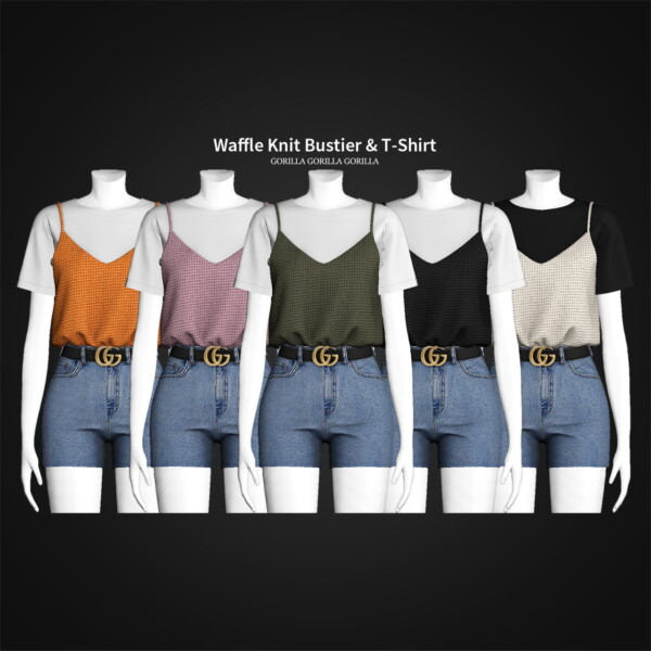 Waffle Knit Bustier and T Shirt from Gorilla