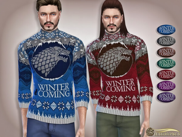 Winter Is Coming Knitted Christmas Sweater by Harmonia from TSR